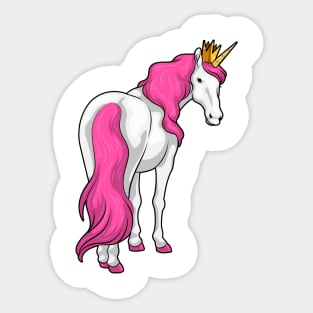 Unicorn Queen Crown Sticker